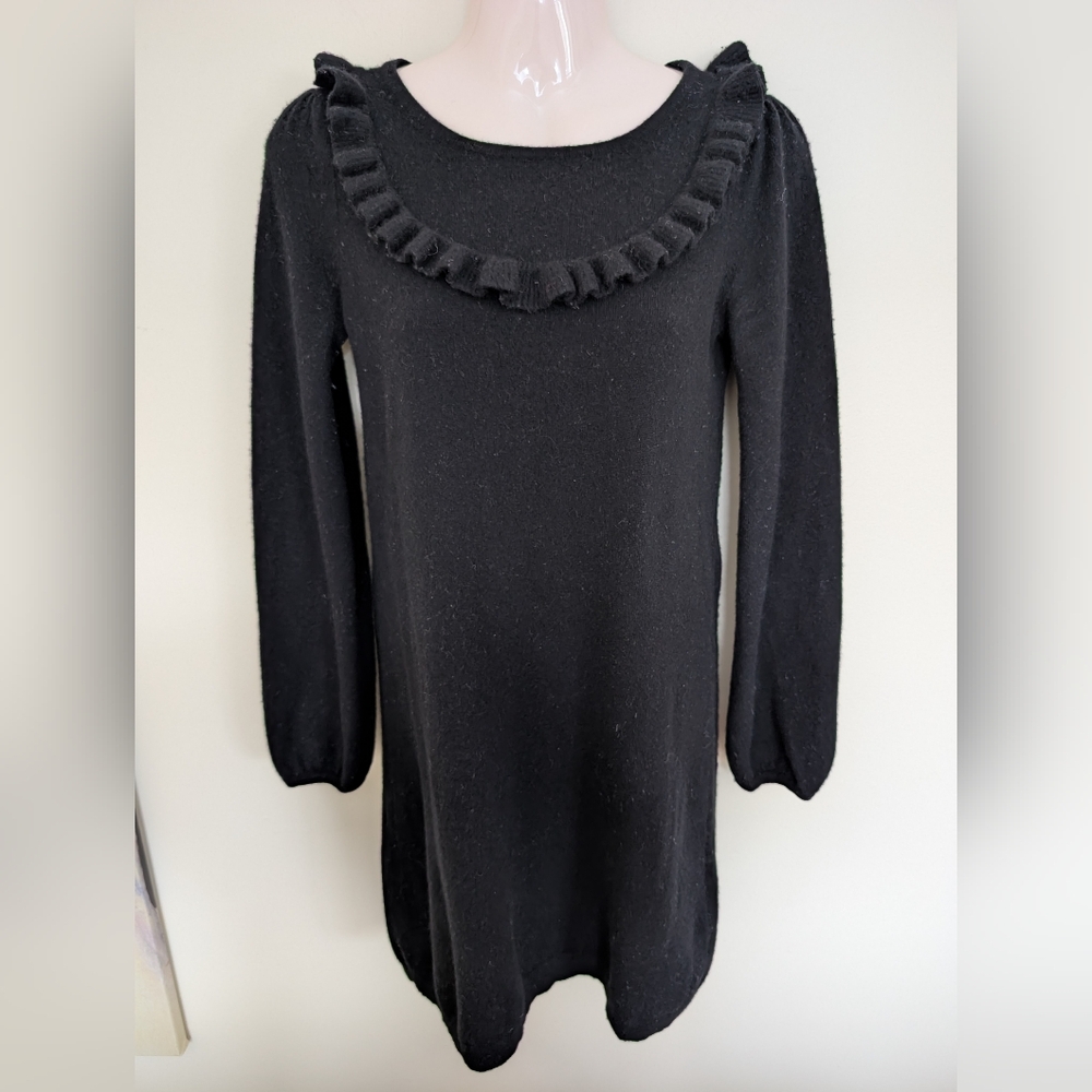 Juicy Couture 100% Cashmere Knit Sweater Dress Black Large